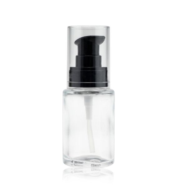 30ml Round Shape Glass Empty Foundation Bottle With Press Pump
