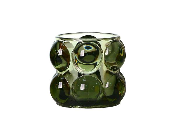 Hand Made 68mm Colored Dot Design Glass Candle Holder