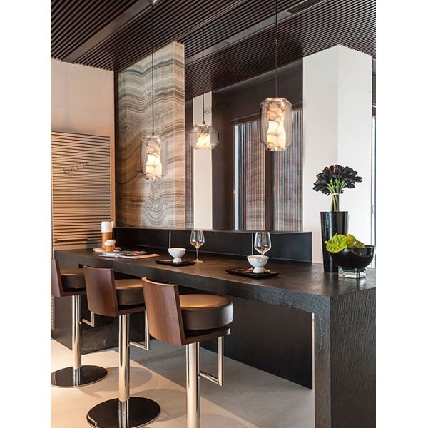 Люстра ухода за больным спальни светлой Адвокатуры нордического творческого мрамора лестницы столба современного привесная