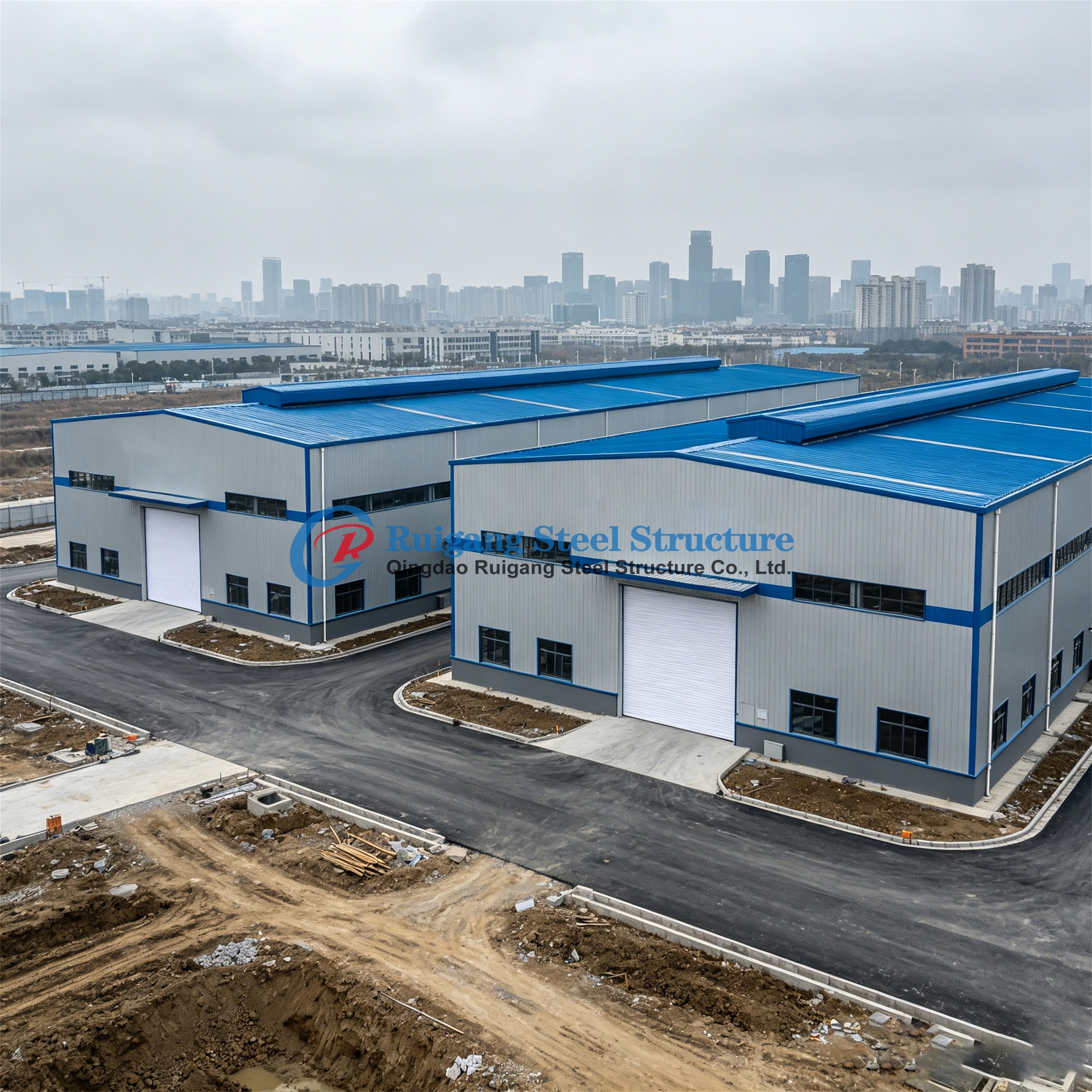 Low Cost Prefabricated Light Steel Workshop Chicken House Factory Commercial Industrial Warehouse 
