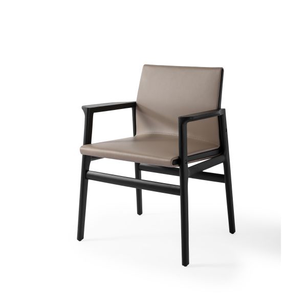 Chaise de bureau moderne en bois massif fauteuil type couleur marron