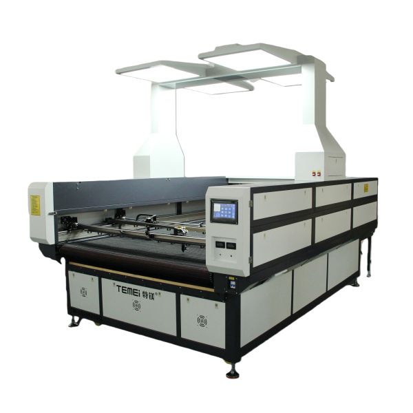 Visual Camera Fabric CO2 Laser Cutting Engraving Machine Automated Leather Textile Processing System
