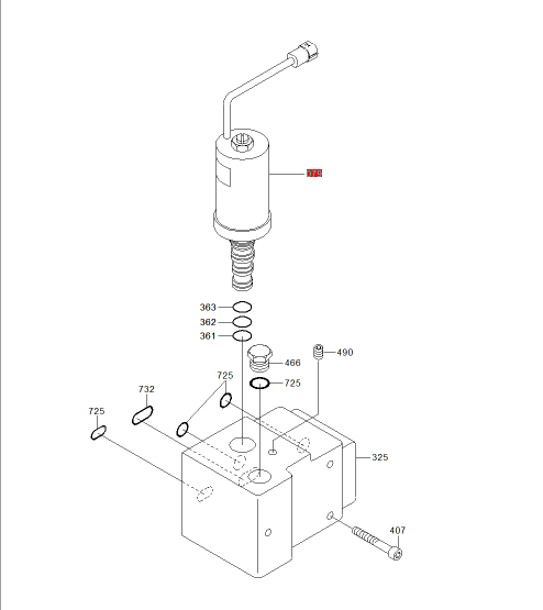 Клапан соленоида электрических частей XJBN-00382 экскаватора R210 R215 R225 для гидронасоса