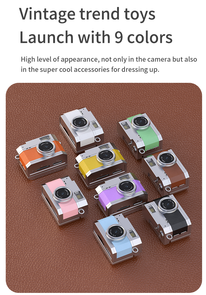 DLC 1080P HD Neck-Wearable Mini Camera - Flip Rotatable Lens, Flash & Filters & Selfie, Portable Fashion Accessory Camera