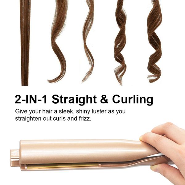 раскручиватель волос аниона 49W, СИД 2 в 1 утюге волос выправляя и завивая