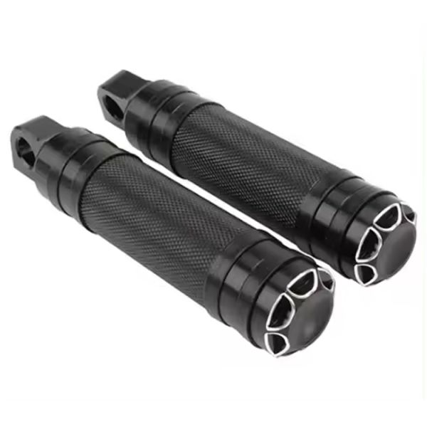 25mm Motorcycle Foot Pegs Rests for Harley Sportster Touring Dyna Road King Fatboy V-Rod Black