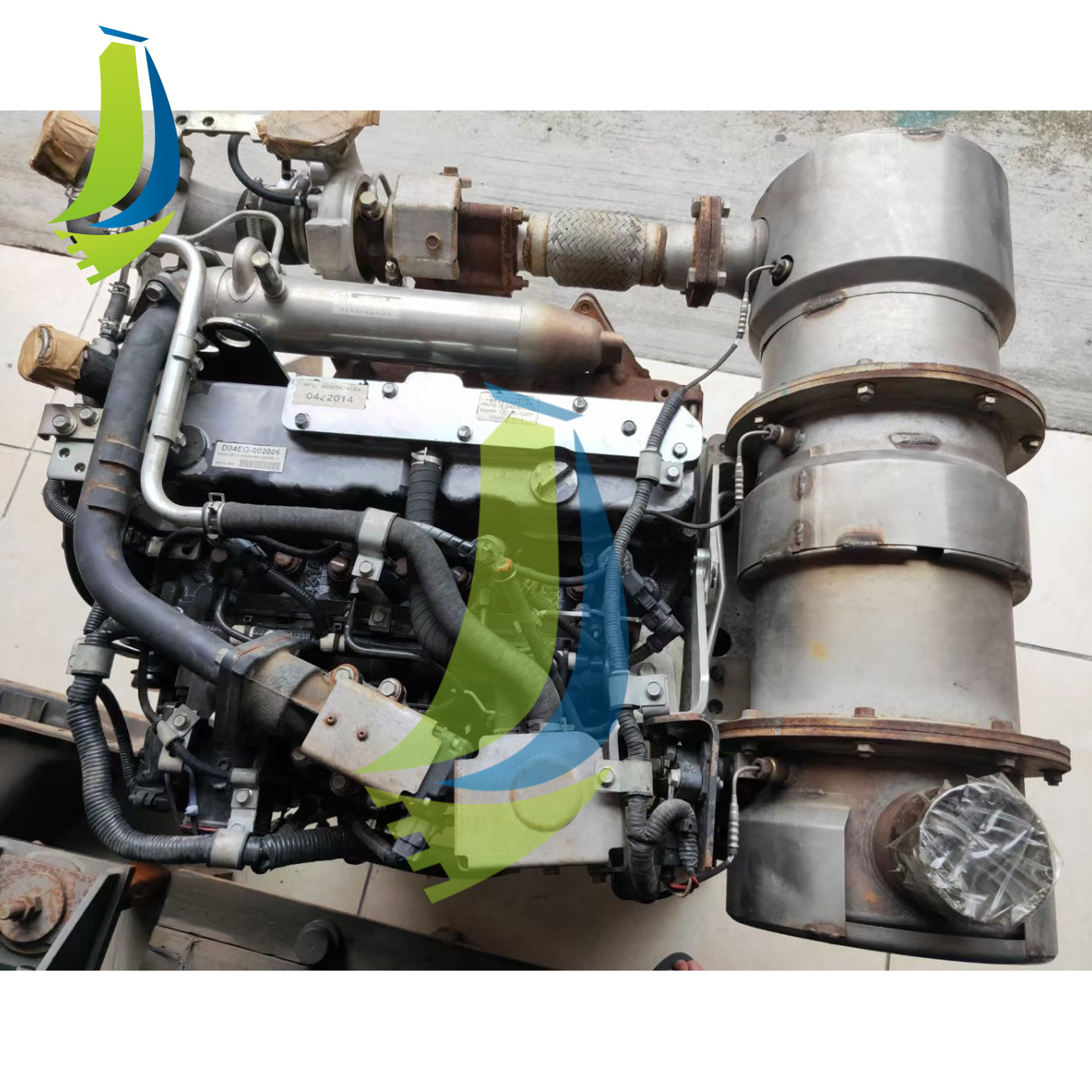 Assy двигателя D04EG дизельный полный для частей экскаватора запасных