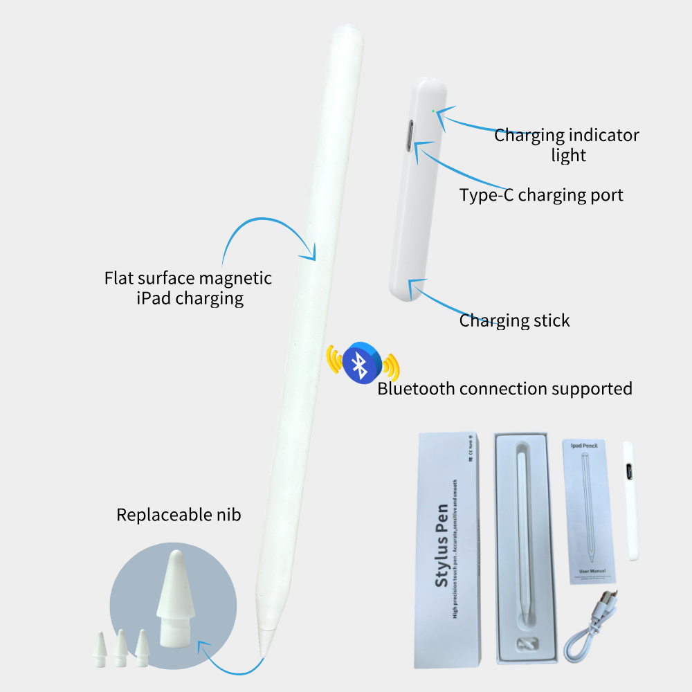 Pencil Original Feel High Sensitivity Touch Screen Pen  Magnetic Charging Capacitive Stylus Pen for iPad Pencil