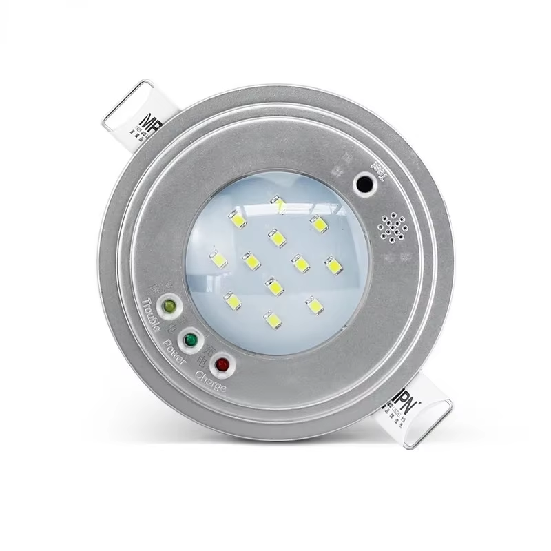 1108 Round Fireproof Recessed Installation Emergency Down Lights for Shopping Mall