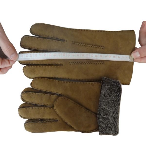 Winter Natural New Zealand Curly Slink Lamb Fur Men Gloves