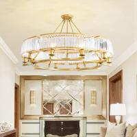 Diodo emissor de luz moderno Crystal Chandelier Simple Atmosphere Hall Light de dupla finalidade de suspensão luxuoso do americano