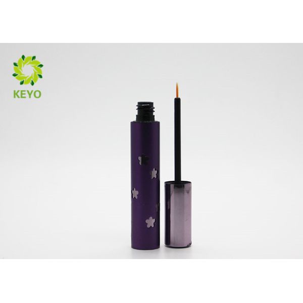 Round Purple Empty Makeup Containers  Aluminum Made For Eyeliner Packaging