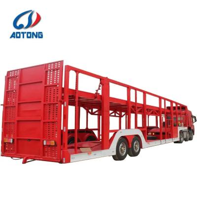 Freio de ar Trailers de caminhão de carga de dois decks Esqueleto Tipo 6 Trailers de transporte de veículos