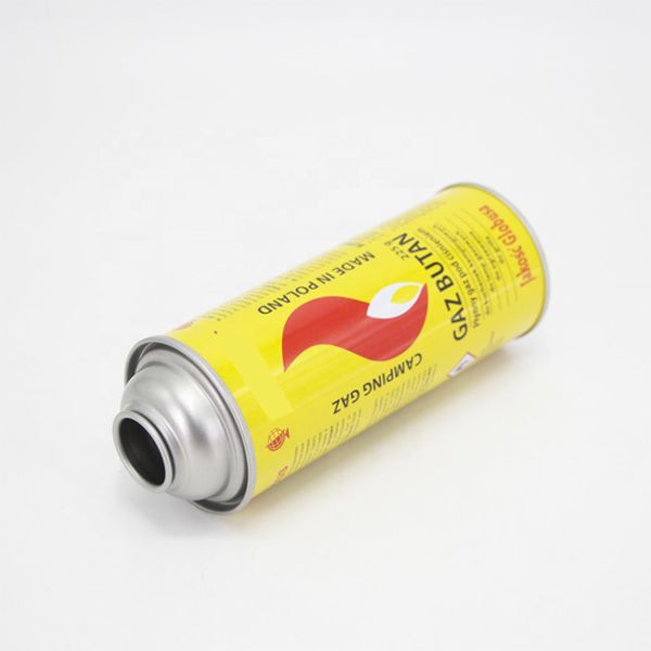 CMYK Printing Refillable Butane Gas Canister For Camping Stove 400ml Capacity