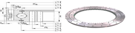 Light Single Row WD-060.20.0744 Slewing Bearing Tower Crane Accessories Thin Type And High Quality