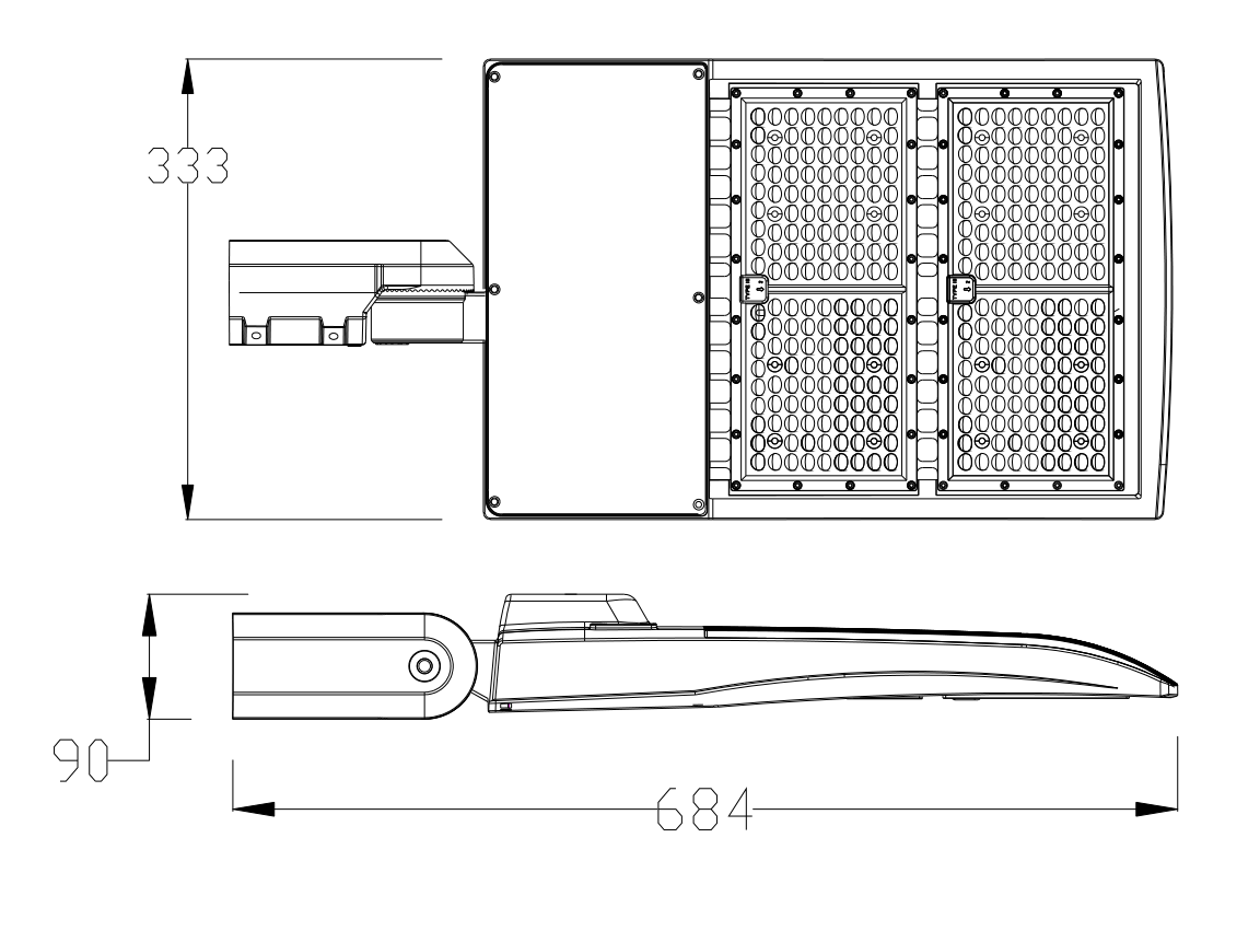 39000LM 300W LED Shoebox Light , Outdoor Led Flood Lights