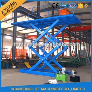 In Ground 3 ton Basement  Hydraulic Car Scissor Lift for Home Garage