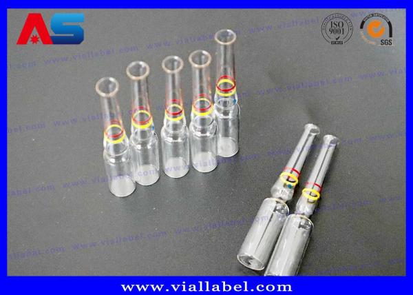 Ampolas de vidro farmacêuticas para injeção com anel verde/amarelo