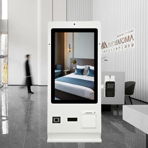Máquina dispensadora de tarjetas NFC de 24 pulgadas, dispensador de tarjetas, quiosco de autoservicio para hoteles con dispensador de tarjetas y escáner de código QR