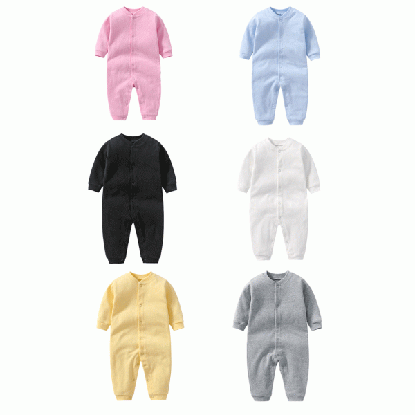 Custom Design Organic Cotton Bamboo Baby Clothes Baby Boy Romper Unisex Onesie Long Sleeve Soft Clothes Baby Bodysuit