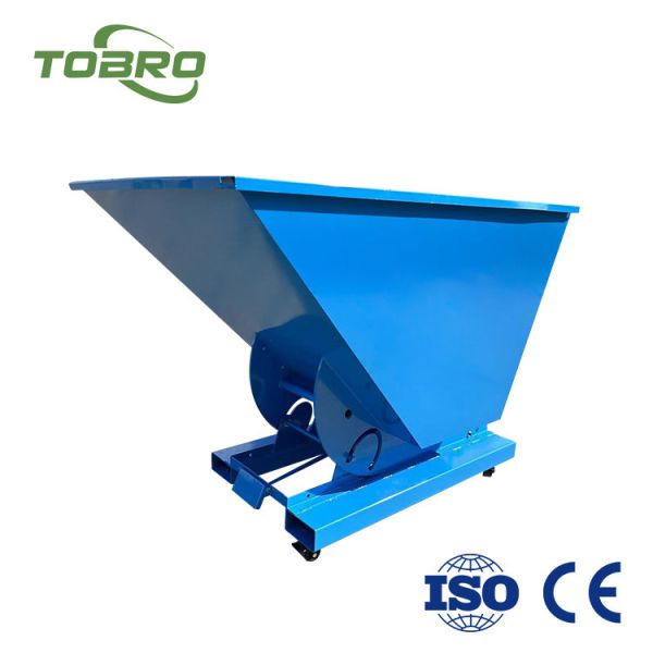 4ft Wide Self Dumping Hopper Forklift Bin Waste Management Hopper OEM