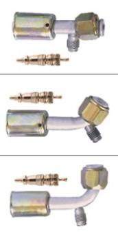 #6 #8 #10 #12 Al joint with Al jacket R12 valve( Female Flare)/Straight 45° 90° / auto air conditioning hose fitting