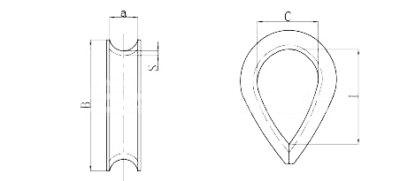 Galvanized Stainless Steel Wire Rope Thimbles DIN6899 Heavy Duty Thimble