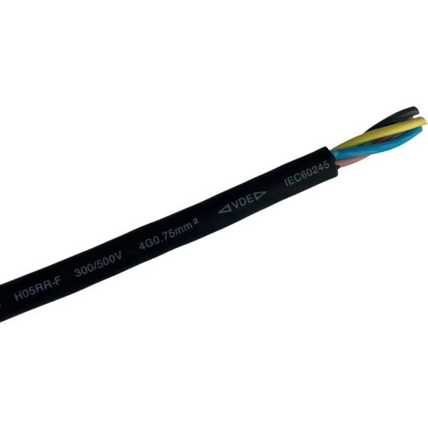 VDE Standard Rubber Insulated Flexible 4 Core H05RN-F H05RR-F H07RN-F Power Cable for Household Appliance Length 100M/1roll