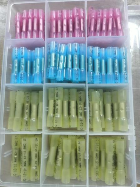 Impermeável Popular Junters Náutico 300pcs Soldador Manga de arame empalhadas Soldador Selo calor encolher conector traseiro