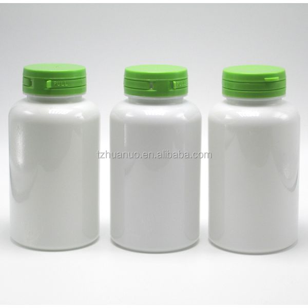 220ml PET White Round Bottle for Health Care Product Base Material PET Tear-Off Lid