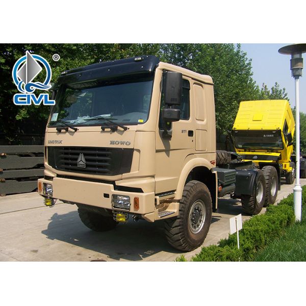 336HP 371HP 60 Ton Semi Trailer Truck with 6x6 Wheel Drive EURO II Standard , Off Road Model