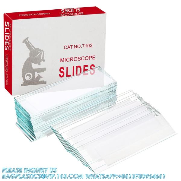 Microscope Slides And Covers, Blank Glass Slides For Microscope Set - 300 Slides, 300 Coverslips, For Microscopy