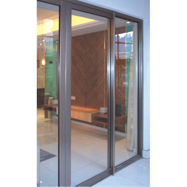 Long Life Span Tempered Glass Door , Double Swing Modern Aluminium Doors hinges types exterior hinges