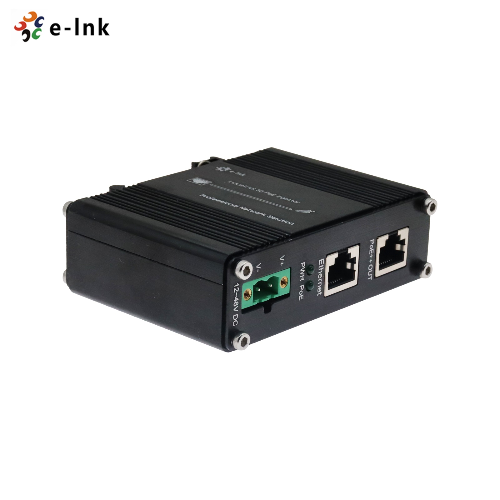 60 Вт PoE инжектор 802.3at 10/100/1000/2.5G/5G Din Rail Power Injector Adapter 48V DC