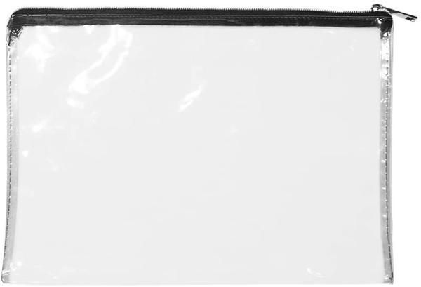Recyclable 12x8.7inch Zipper Money Pouch Transparent PVC Bags With Zipper