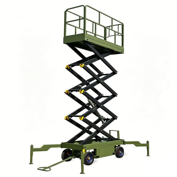 Movable Lightweight Scissor Lift Self Propelled 24ft With Folding Legs