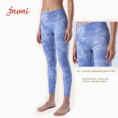 Women Tie Dye Yoga Buttery Super Soft Leggings High Wiast No Front Line Naked Feeling Fitness Tights