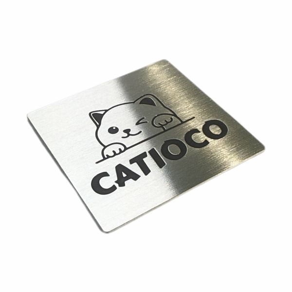 Durable Stainless Steel Nameplate Wear Resistant Etched Metal Nameplates With Adhesive Backing