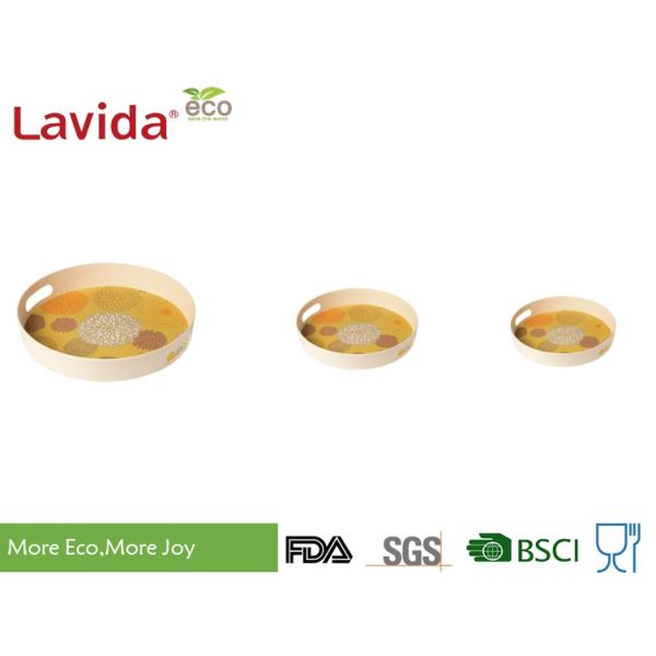 Popular Latest Design Bamboo Fiber Dinnerware Heat Resistance For BBQ Camping