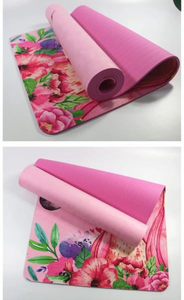 Printed Suede Yoga Mat, 5mm thinckness Gymnastics Mats, Microfiber mats, Suede mat manufacturer