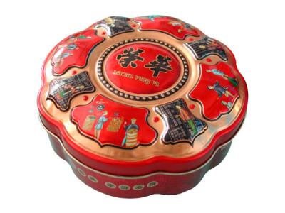 Biscoito irregular Tin Box ISO9001 Tin Box dado forma coração