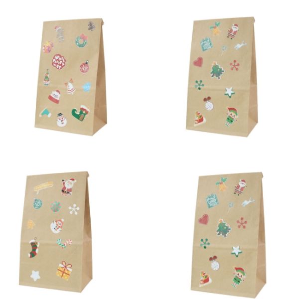 DIY Sticker 70g Kraft Paper Food Packaging Paper Bag For Bread 11g/Pcs