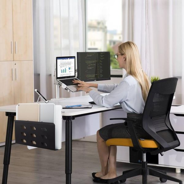 12-дюймовый держатель для управления офисными кабелями подставка под ноутбук держатель клавиатуры организатор боковой стойки для хранения