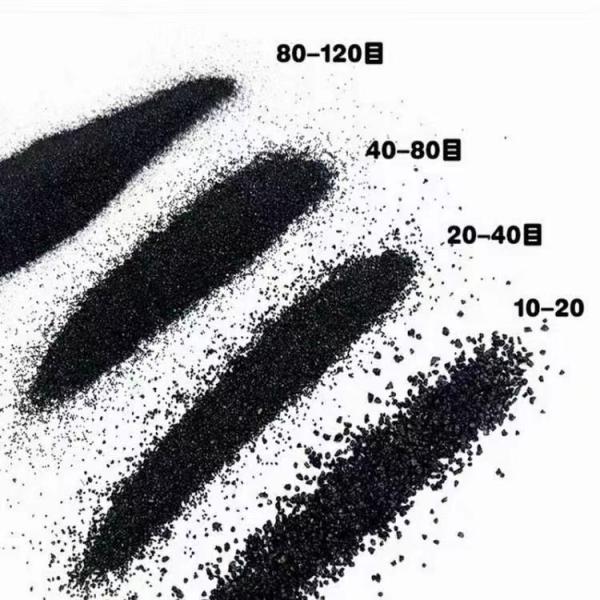 Black Copper slag black Iron-silicate black pearls sand mesh 20/40 for sandblasting medium