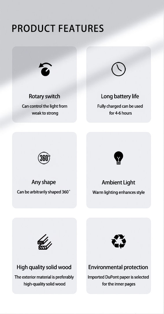 ROHS 1700mah 3D Led Paper Book Lamp Nightlight For Bedroom Lighting