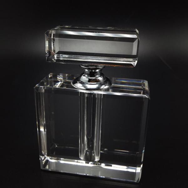 Botella cuadrada de perfume de cristal de 1 ml con tapa de tornillo
