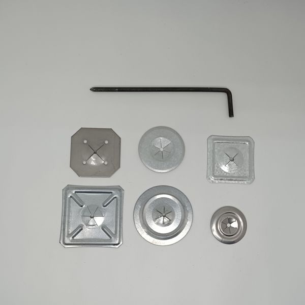 50pcs Perforated Insulation Self Locking Washer Flat 1.8mm Thick Round Galvanized Iron Metal