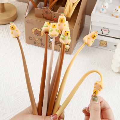 Cute Cartoon Animal Shaking Gel Pens 0.5 Mm, Black Ink Gel Writing Pens For School Supplies Studentds Kids Gifts, 6 Pack