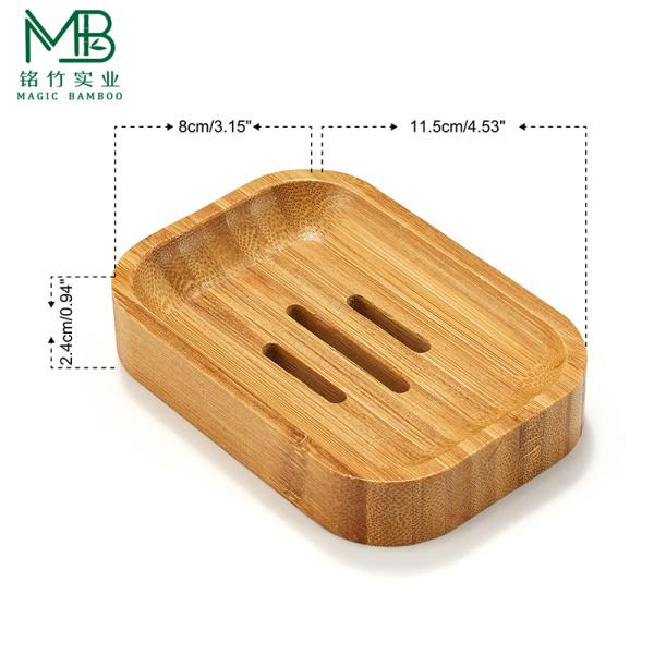Premium Bamboo Drain Soap Dish For Bathroom Shelves