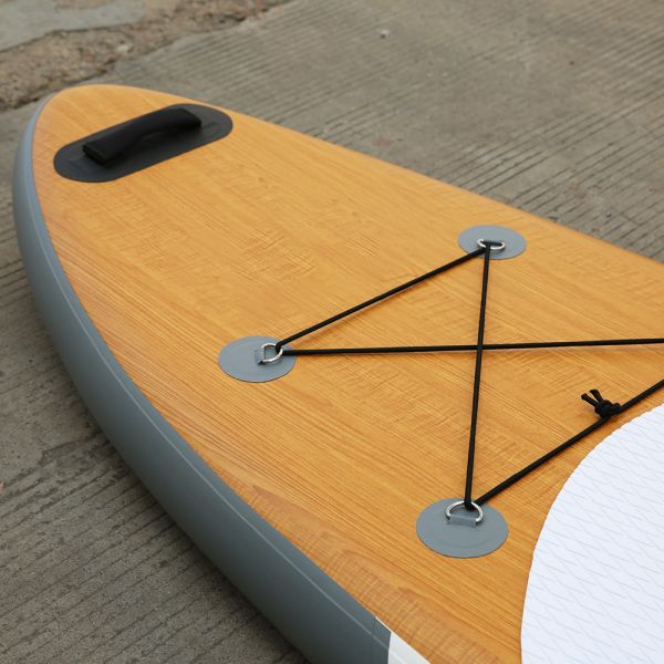 Wood Grain Sup Board Surfboard Adult Stand Up Surfboard Water Ski Water Board Inflatable Paddle Board